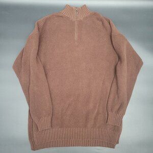 KOTN Half-Zip Sweater in Umber Women's Medium